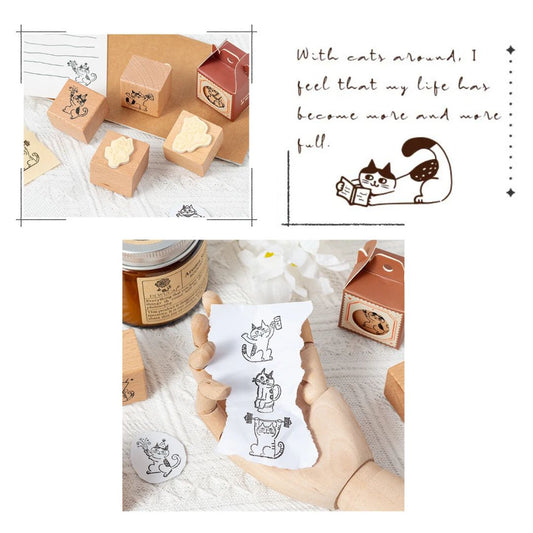 Sello de Gato lector