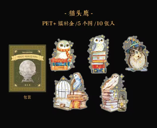 Stickers Holográficos “Búhos Mágicos” 🪶