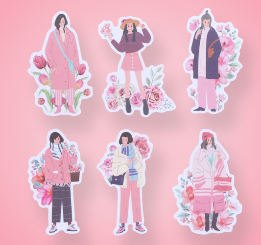 Stickers “Chica con Flores” 🌷