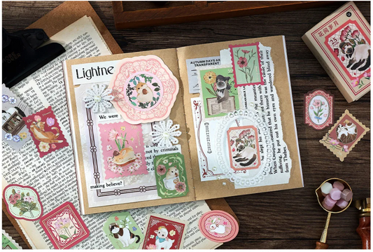 Stickers Gatitos Vintage