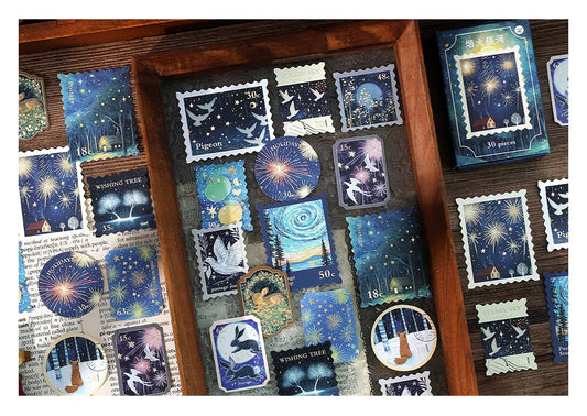 Stickers tipo sello - Fuegos artificiales ✨