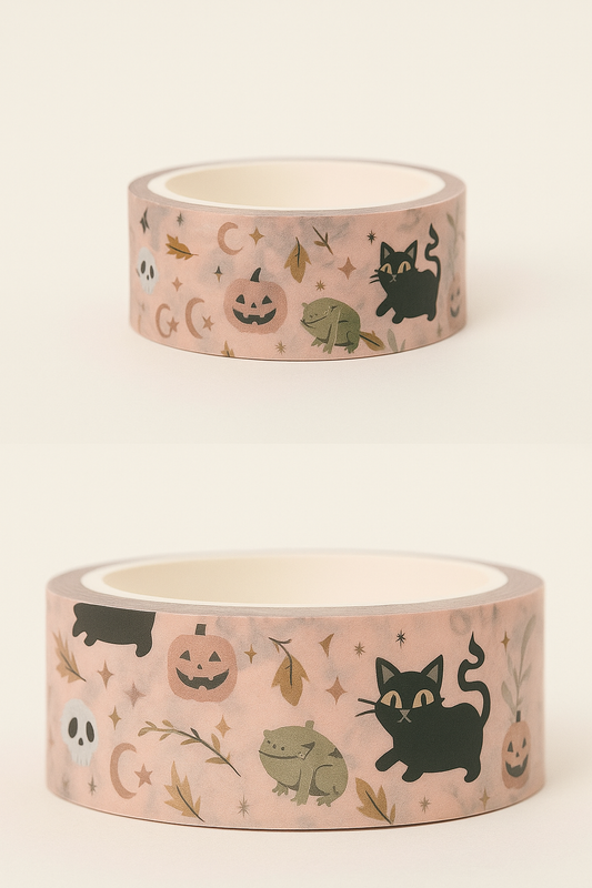 Washitape Gato Halloween🖤🍂