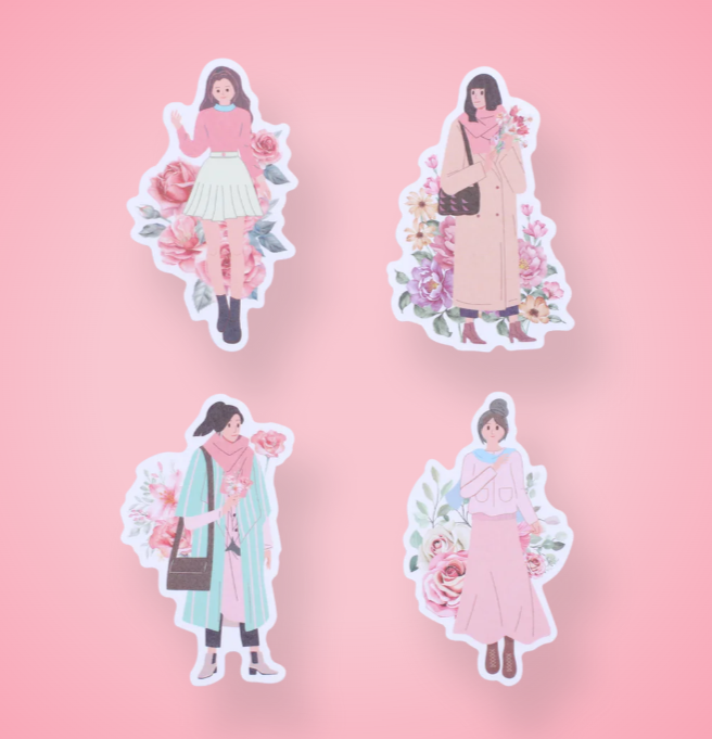 Stickers “Chica con Flores” 🌷