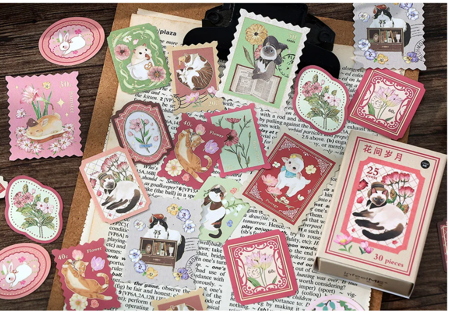 Stickers Gatitos Vintage