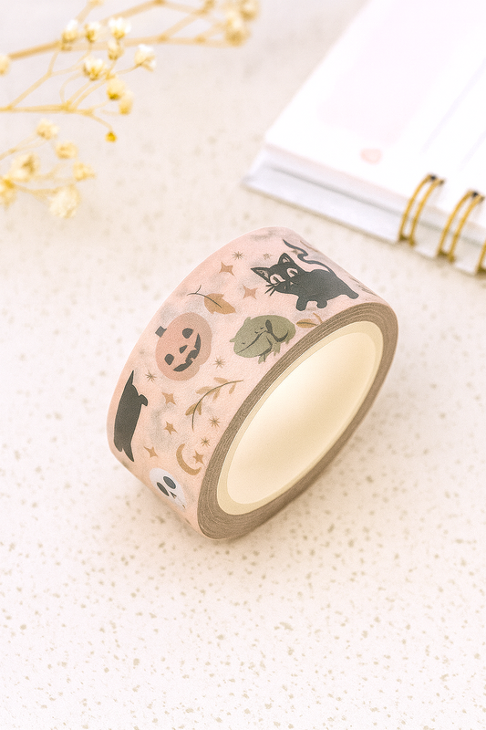 Washitape Gato Halloween🖤🍂